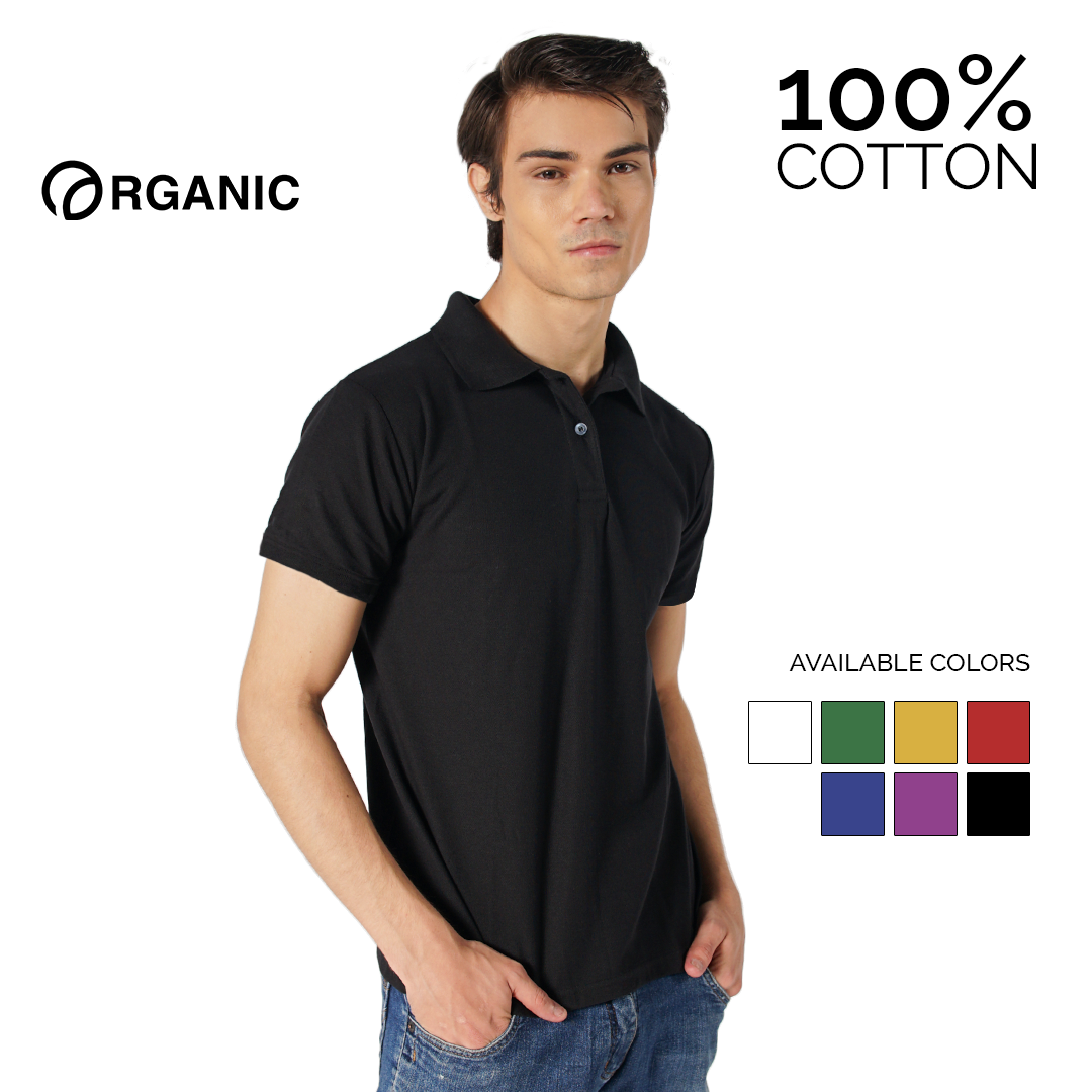 Organic Mens 100% Cotton Polo Shirt Basic Essential Collection short sleeve polo  t shirt for men polo shirt korean fashion style breathable polo tshirt  daily outfit comfy shirt high quality shirt for