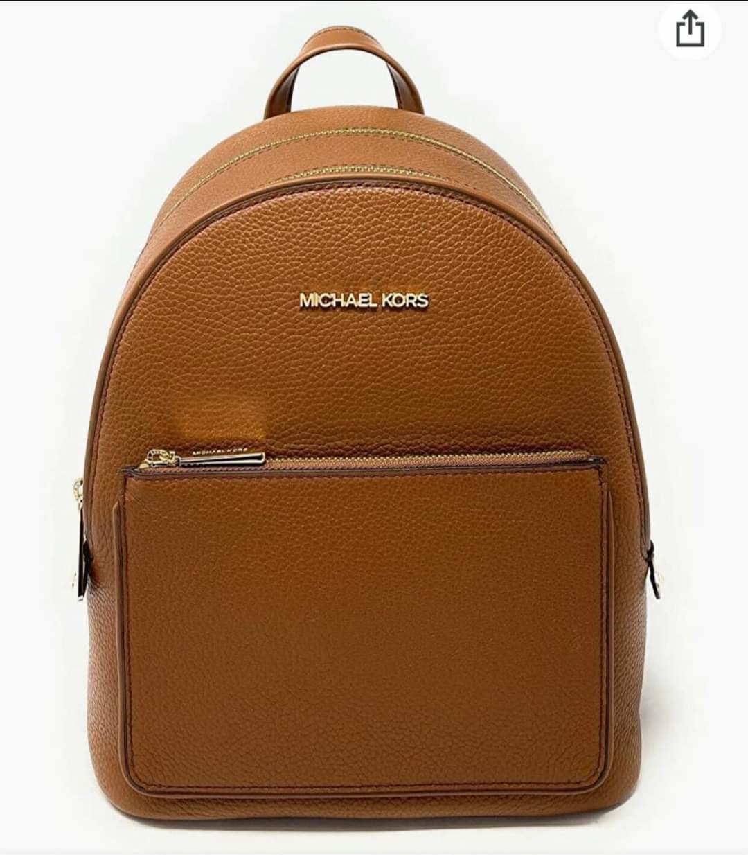 Authentic Michael Kors Adina Medium Leather Plain Backpack Brown