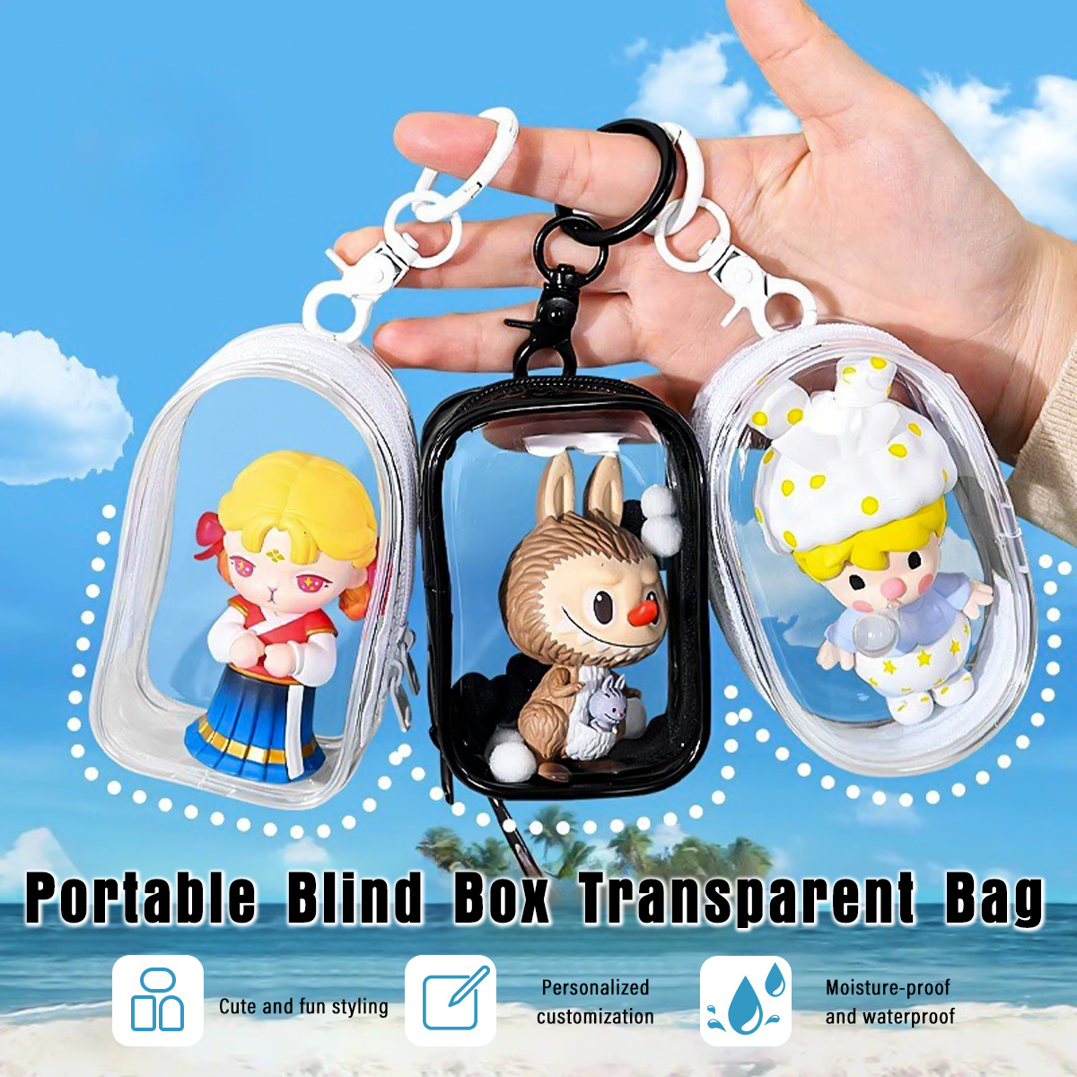 Lot De 2 Sacs De Rangement Transparents Pour Poupées 17cm - À Cordon, Anti-poussière - Pour Figurines, Blind Box