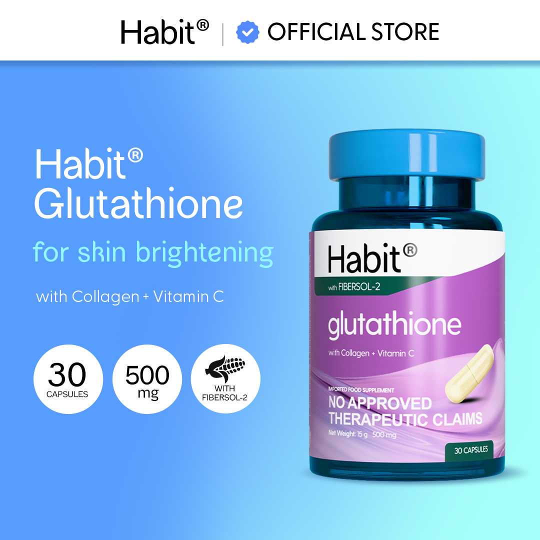 Habit Glutathione 30 Capsules Collagen Vitamin C Glutathione Supplement  30-Day Supply Glutathione Capsules - Lazada | Lazada PH
