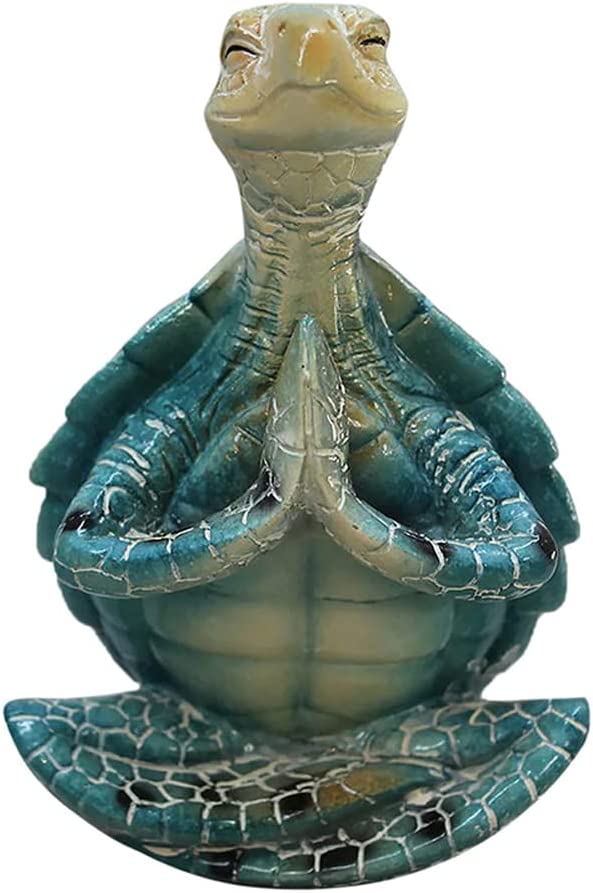 Sea Turtle Yoga Statue Sea Turtle Meditation Home Decor,Sea Turtle ...