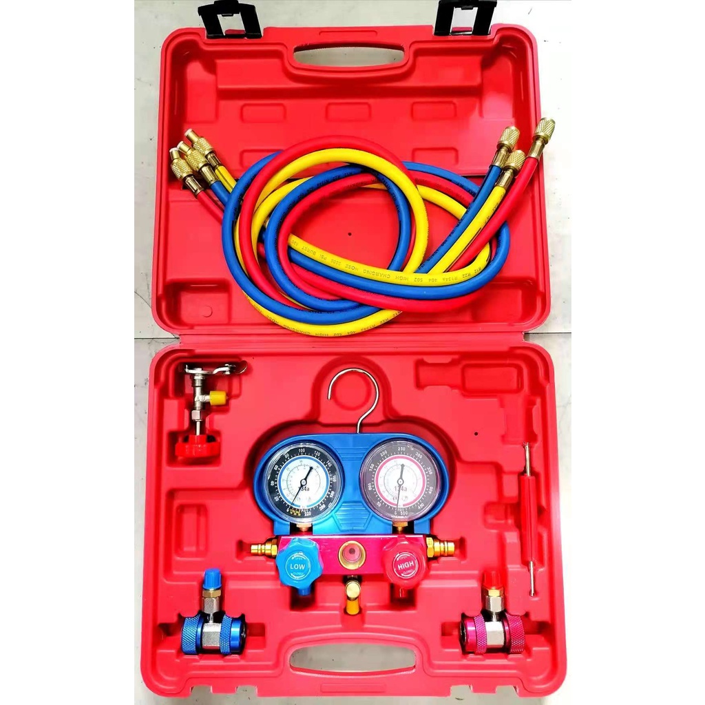 FUJIMA JAPAN R134A Manifold Gauges Freon Refrigerant Pressure Gauge AC