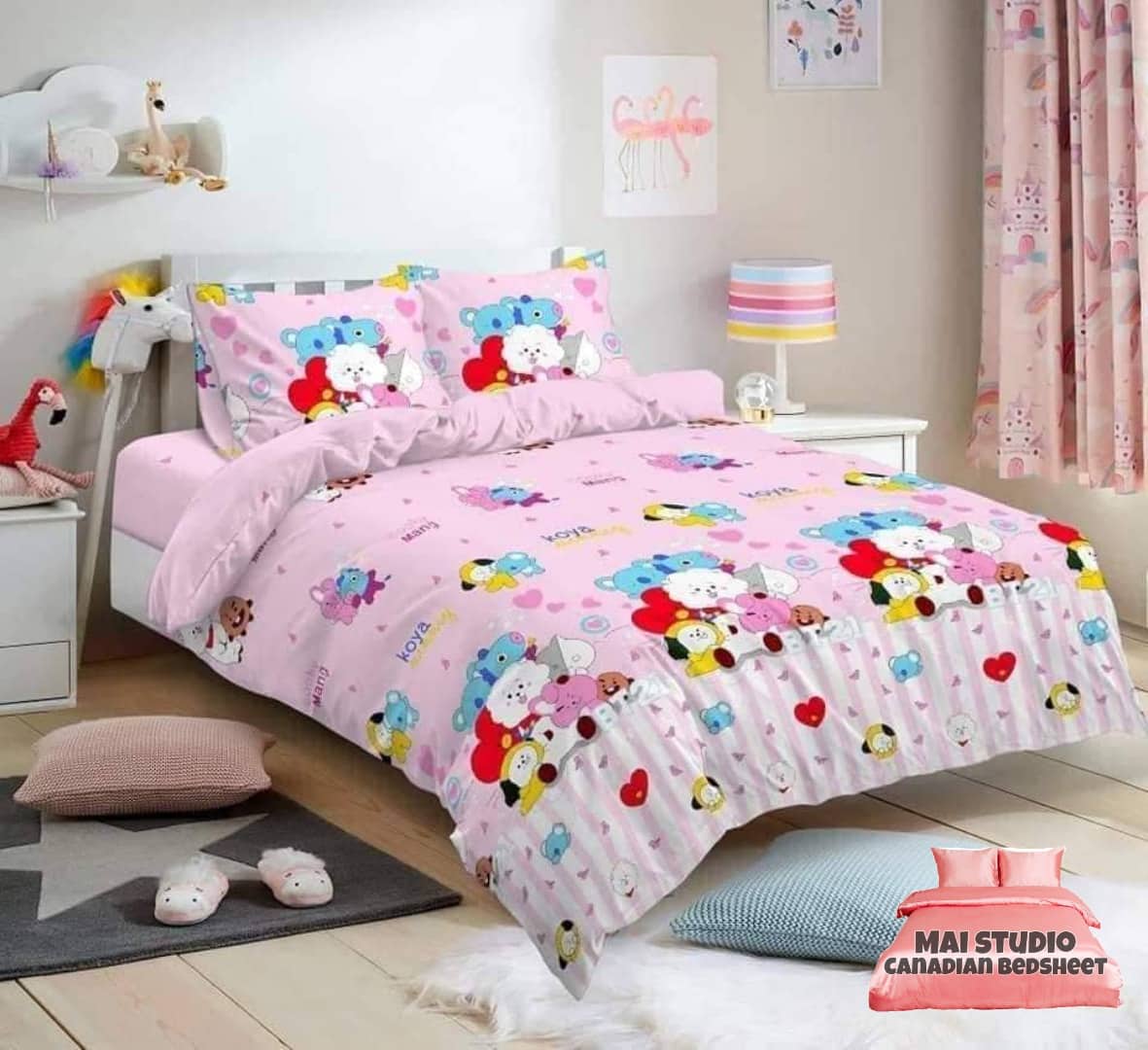 KPOP BlackPink, BTS Bedsheet Set 3in1 Full Garterized Legit