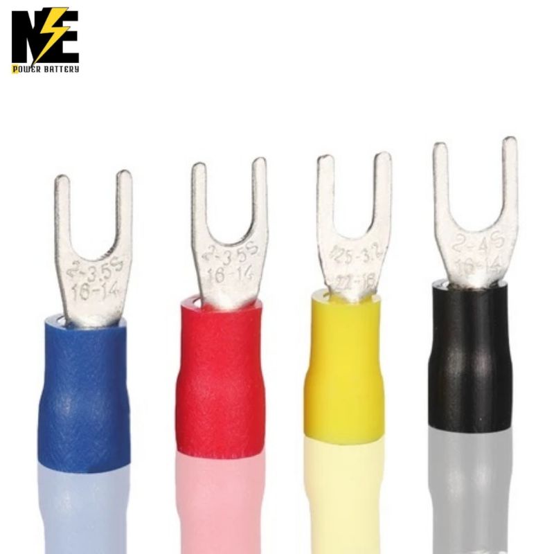 Copper lug fork type pre insulated terminal Yshaped lug Ushaped cold