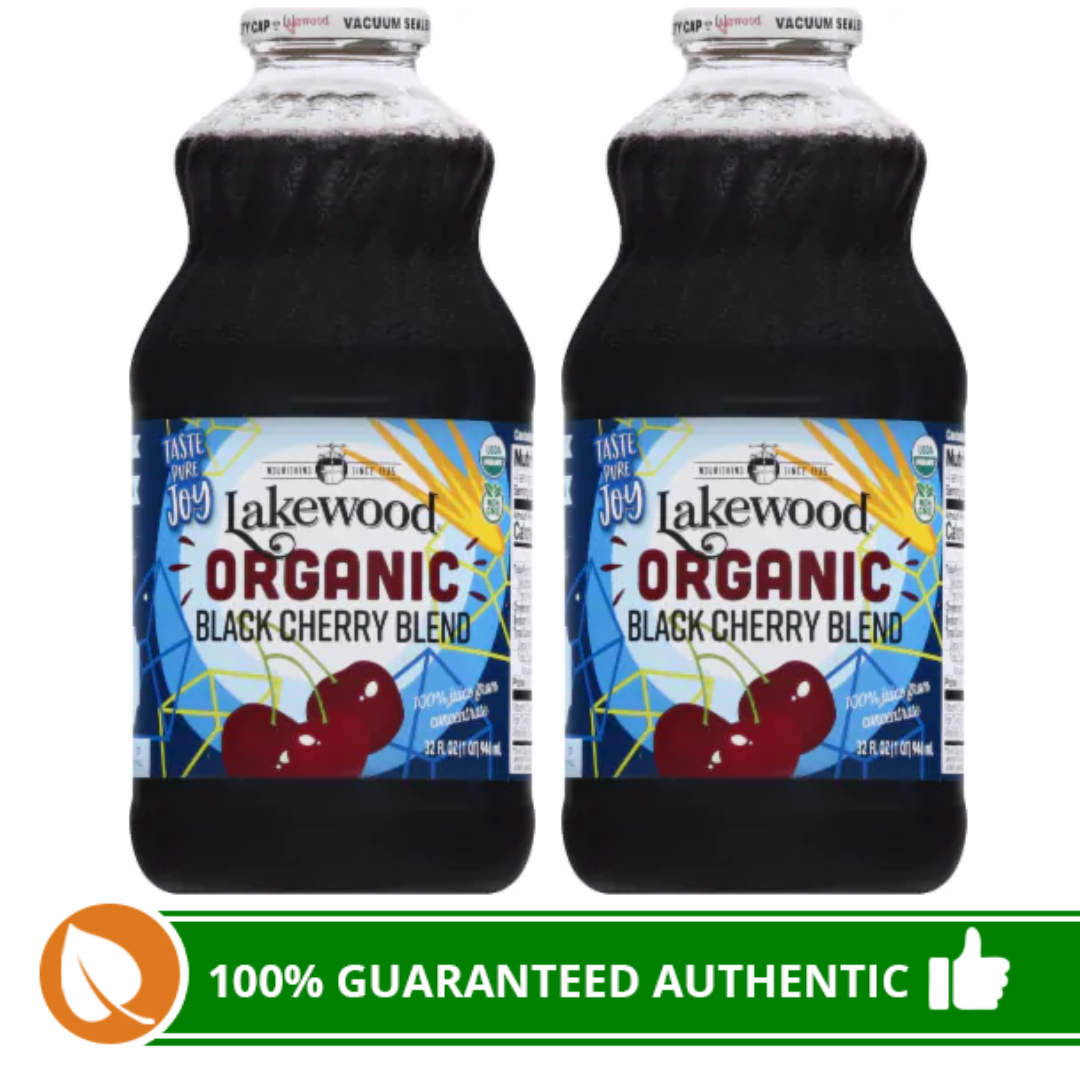 Lakewood Organic Pure Fruit Black Cherry Juice 946ml Gluten Free