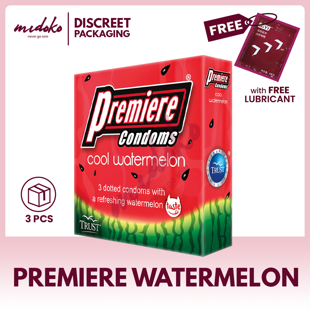 Midoko Premiere Condoms Dotted Cool Watermelon by 3's Lazada PH