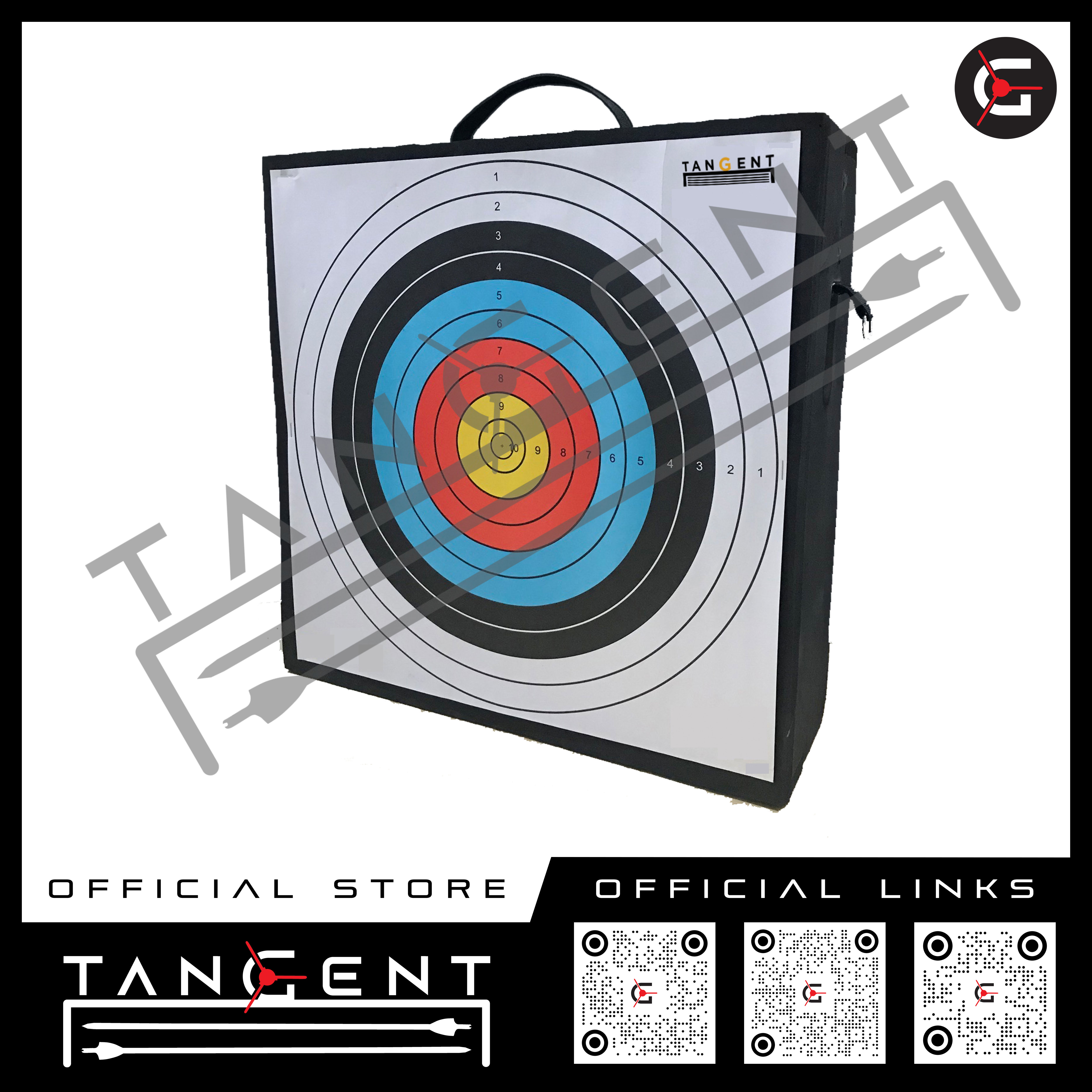 45cm x 45cm x 15cm Portable Archery Target Butt 6 inches Thick with