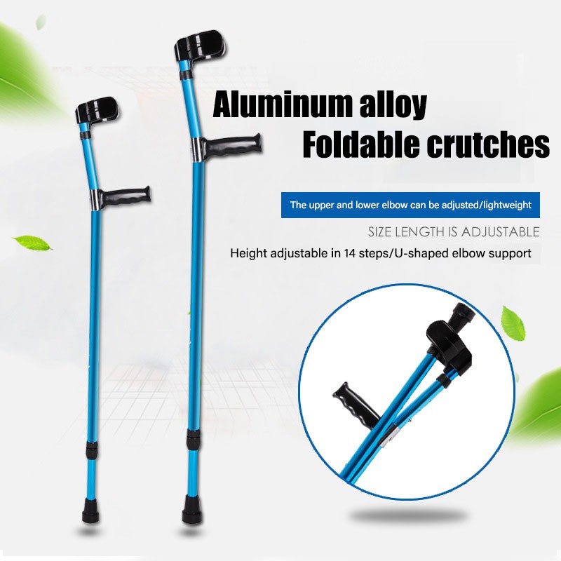 Underarm crutches Height Adjustment Foldable Walking Forearm Crutches