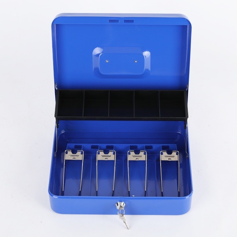 30cm cash box / Drawer / Portable Money Secret Safe Box Lock Metal