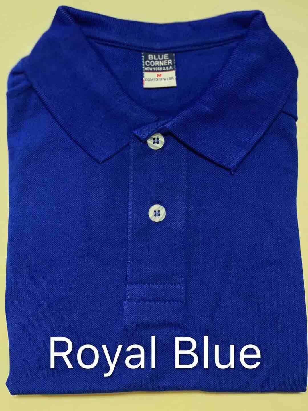AJh,blue corner polo shirt navy blue 