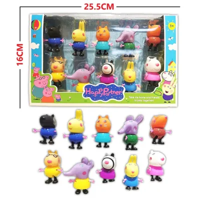 ON HAND ,10 IN 1 peppa pigs stuff toys for gift