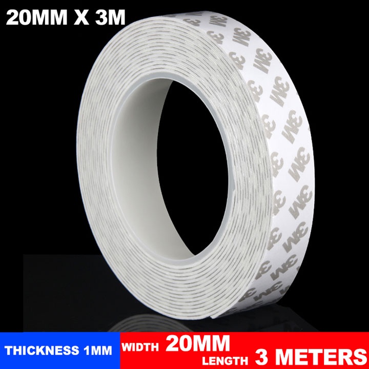 Double Sided Foam Tape Sponge Mounting Adhesive Tape White EVA Foam