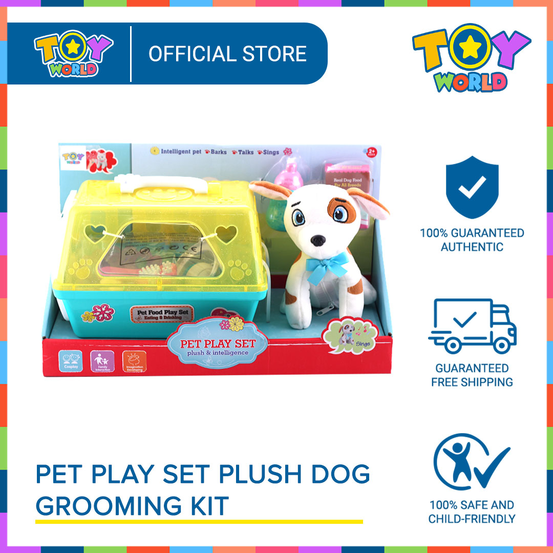Toy World Intelligent Pet Play Set Dog Grooming Kit Pretend Play with