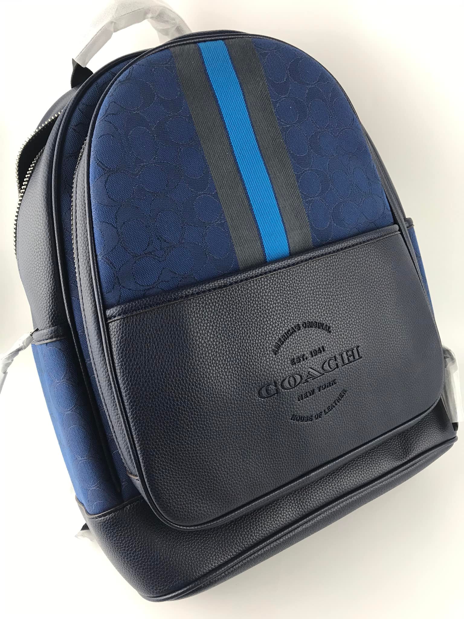 COACH THOMPSON BACKPACK IN SIGNATURE JACQUARD WITH VARSITY STRIPE Lazada PH