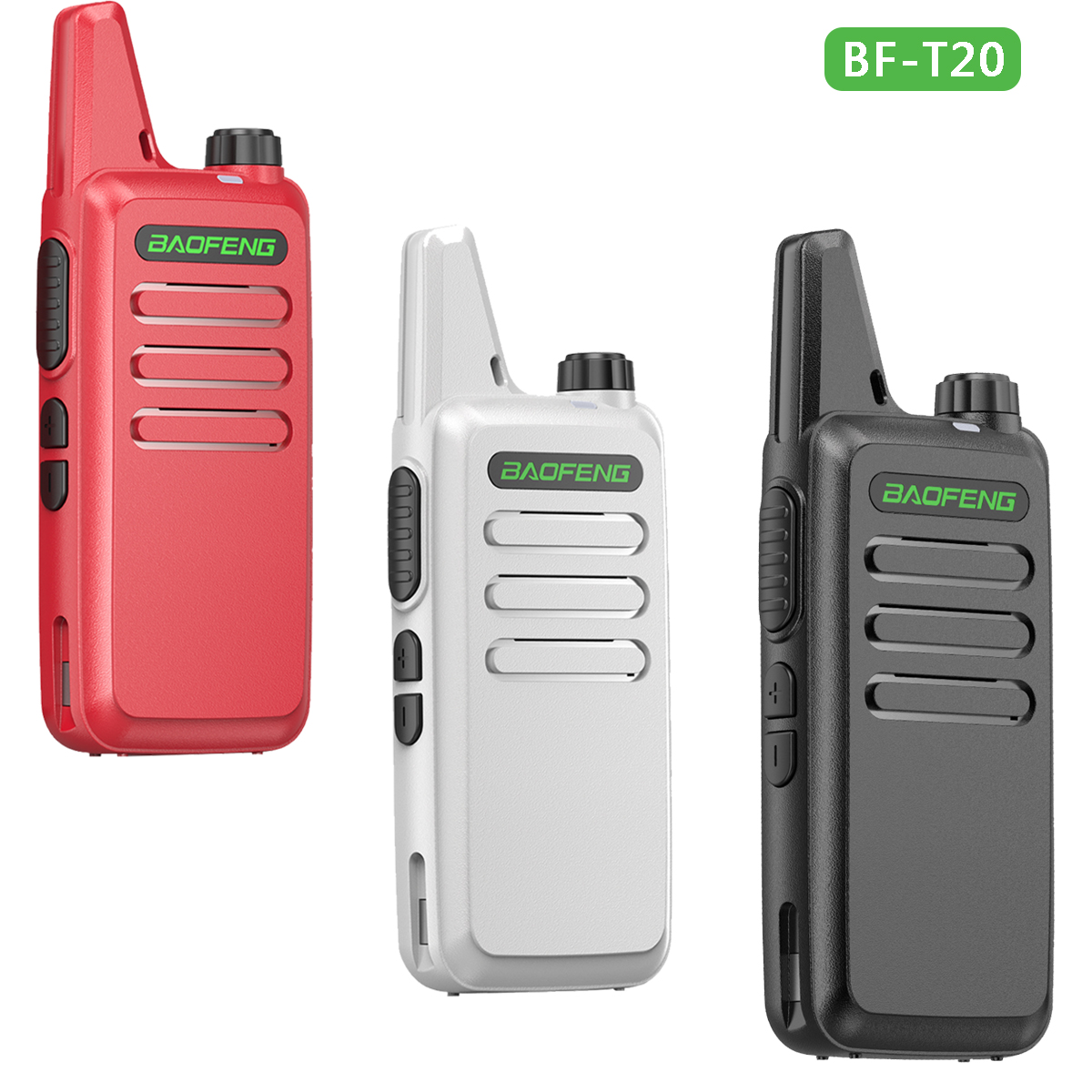 In Stock 】Baofeng BF-T20 5W Portable Mini Walkie Talkie VOX Charging USB For  BF-C9 BF-888S KD-C1 XT2 KD-C10 Two Way Radio Station Hote Box of  (White/Red/Black) Support COD Lazada PH