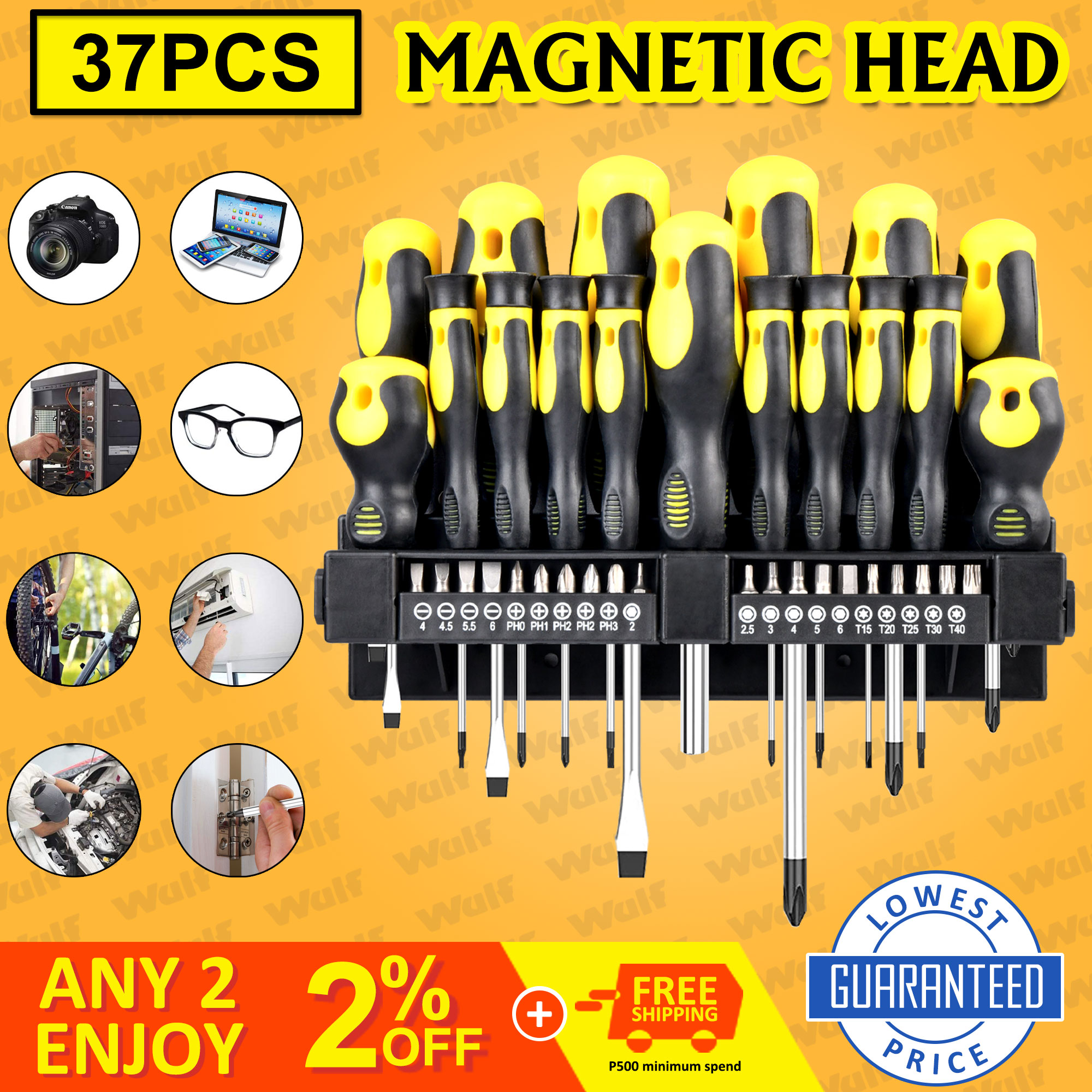37pcs Screwdriver Set Original Screw & Nut Drivers Screwdriver