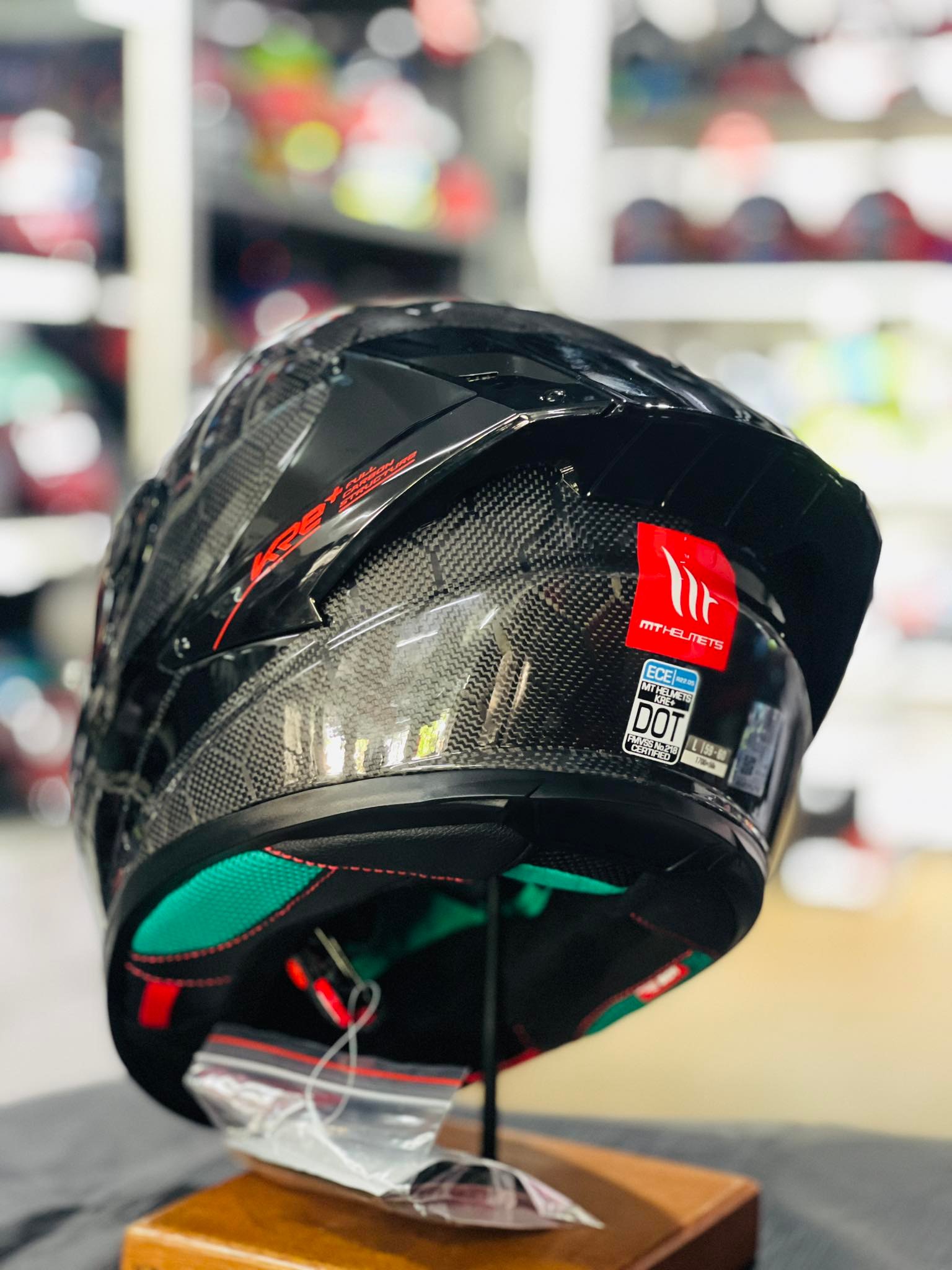 MT KRE Full-Face Carbon Fiber Helmet Free Clear Visor