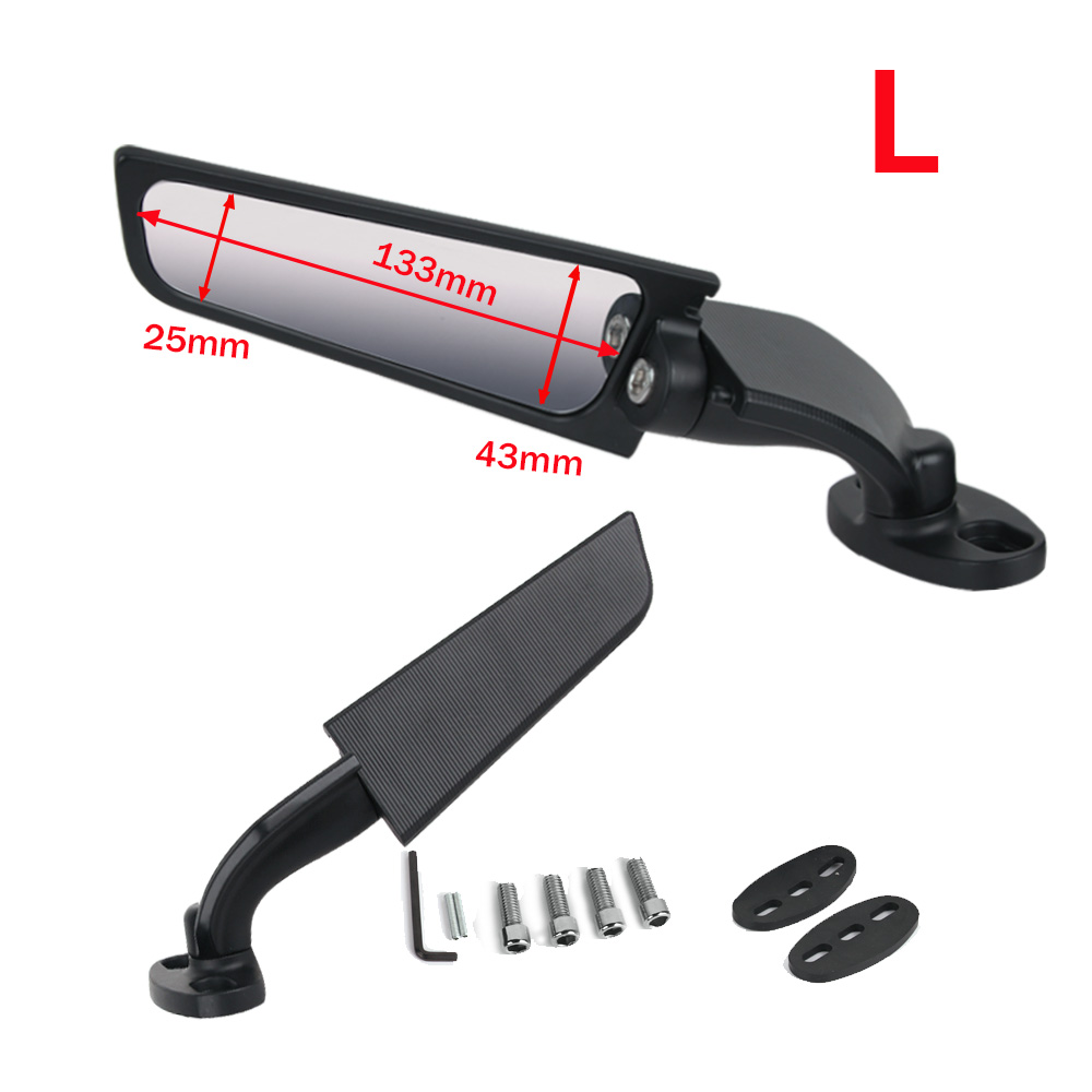 Motorcycle Adjustable Side Mirror, Motorcycle Side Rearview  Mirrors Multi Angle Adjustment Replacement for 250 300 H2 H4 400 650 :  Automotive