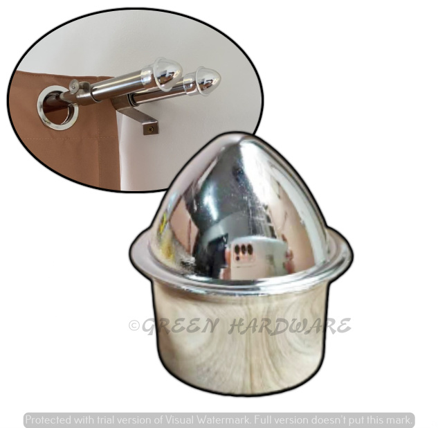 10PCS/SET SILVER/GOLD Curtain Rod End Cap Drapery Pole Head (SIZES 1/2