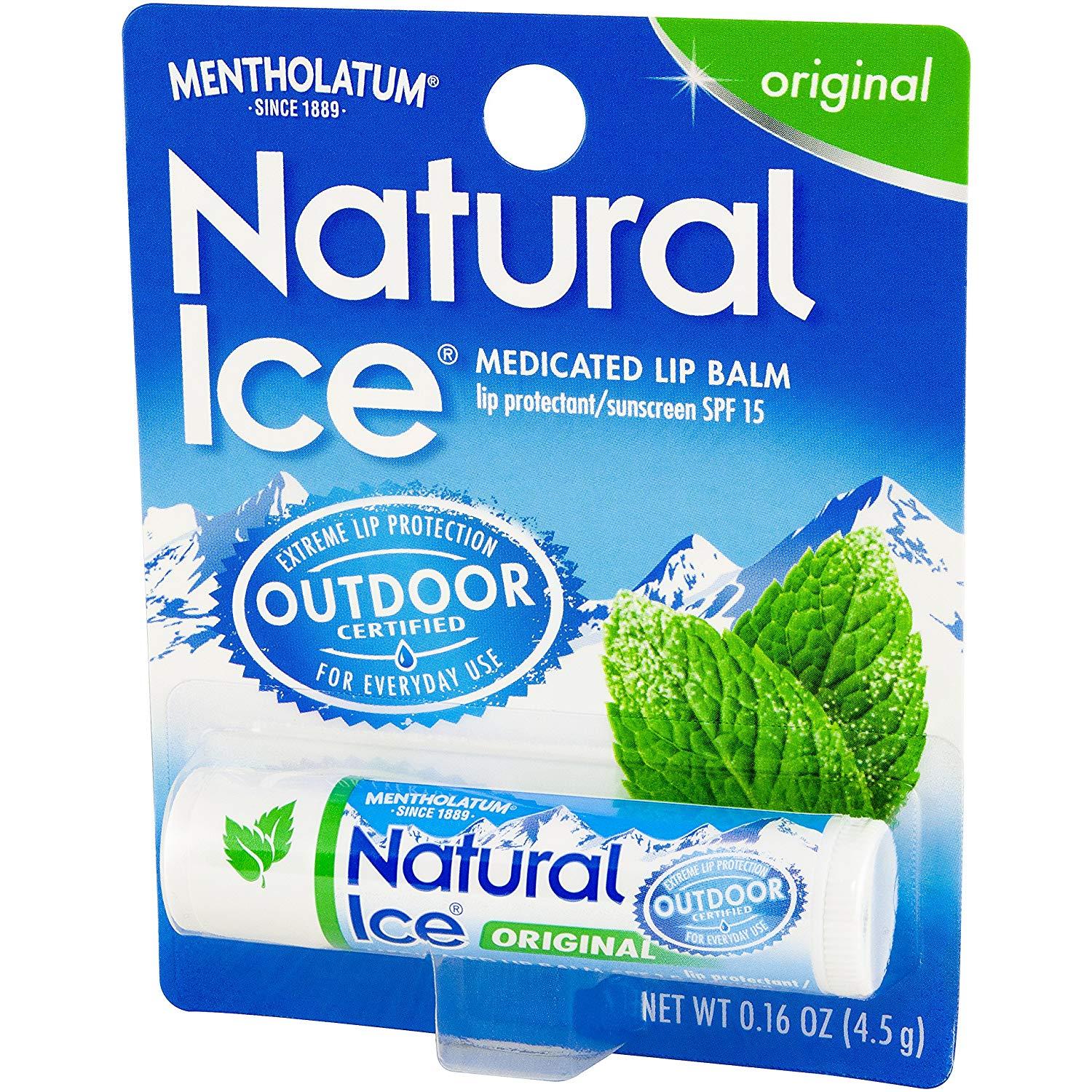 mentholatum natural ice lip balm original spf 15