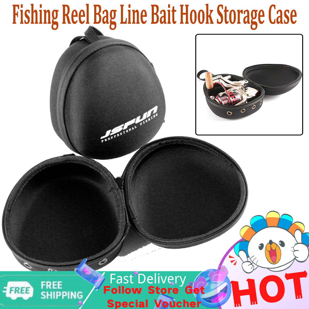 ELENXS Fishing Reel Bag Waterproof Nylon Pouch Baitcasting Spinning Reel  Storage Case Fishing Wheel Bag