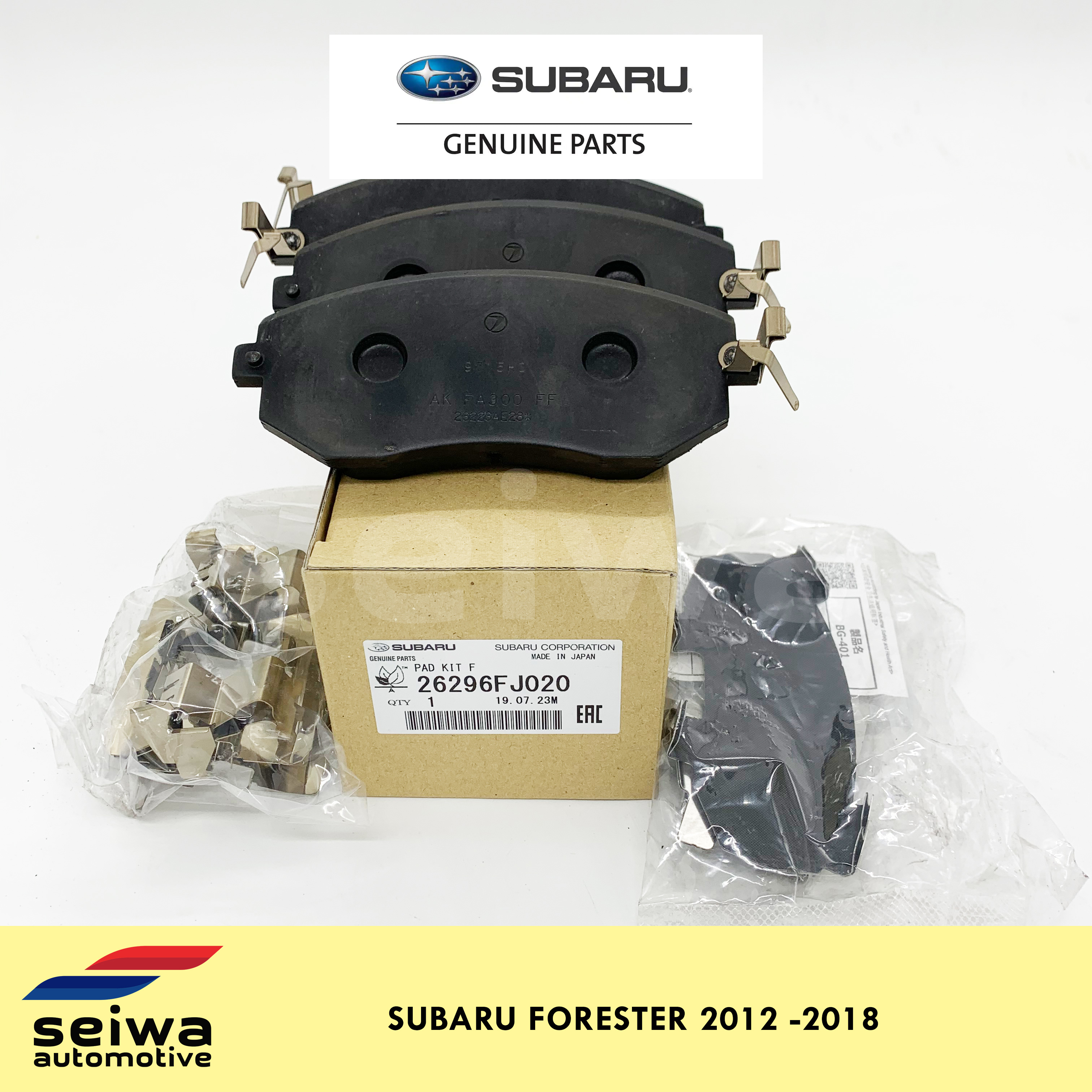 (2012 2018 SJ NA) Subaru Forester Brake Pads Front Genuine Subaru