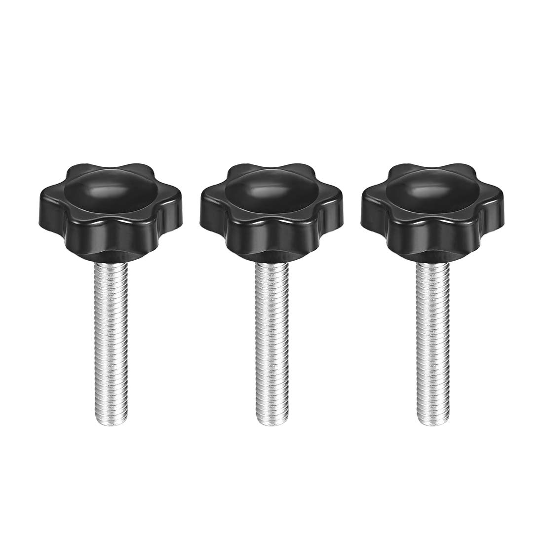 5Pcs Plum Handle Screw 6M x 50 Hex Handle Threaded Knobs Star Bump ...