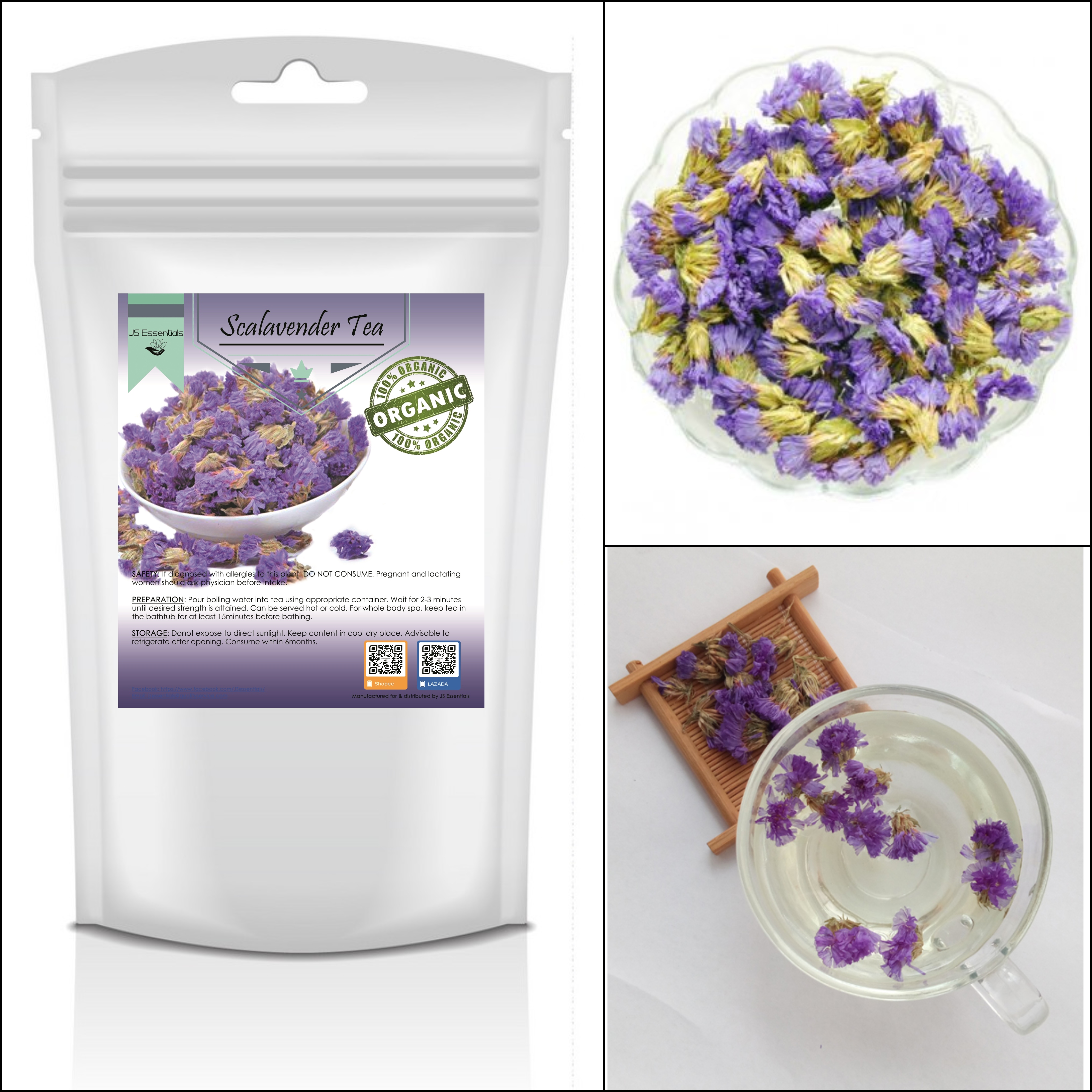 Scalavender Tea Dried Sea Lavender Forget Me Not Flowers 50grams Lazada Ph