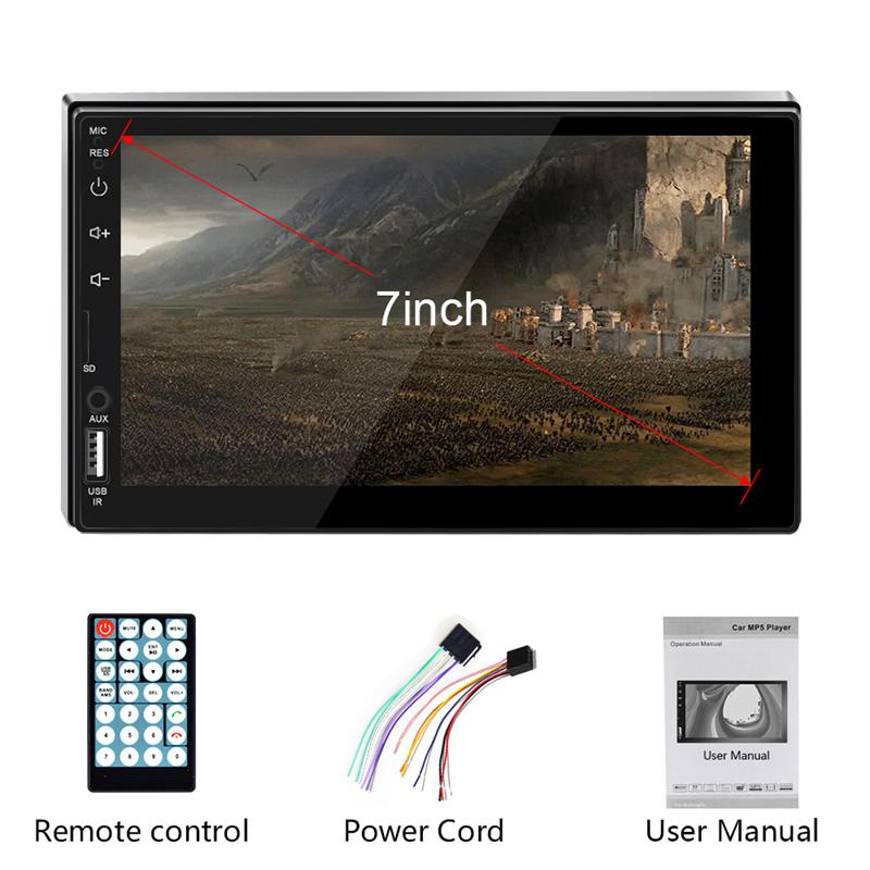 7010B7023 7"Din Touch Car Touch Screen Monitor Stereo Bluetooth Audio Radio MP5 Player SD USB