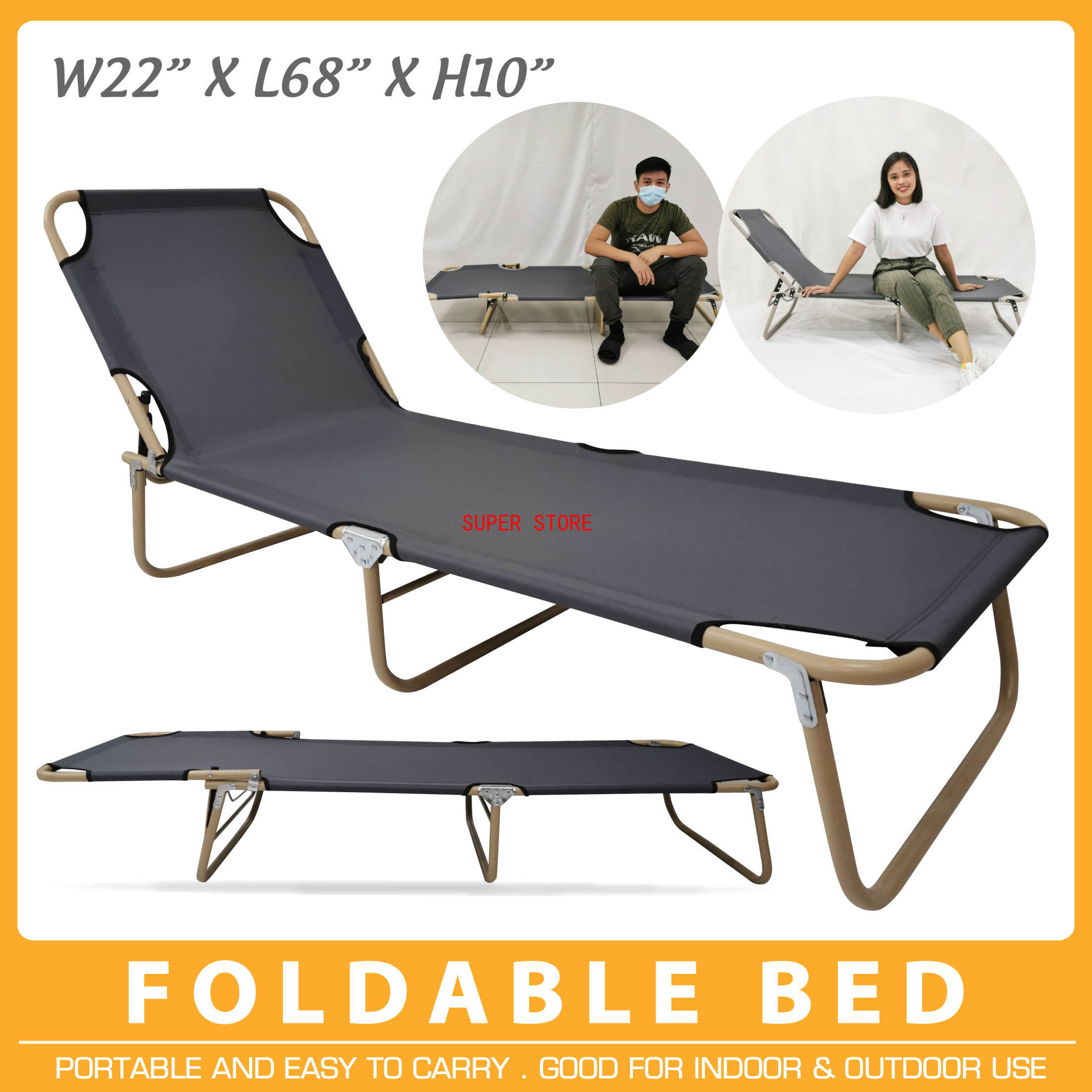 NEWPortable folding bed for office lunch break Outdoor folding bed