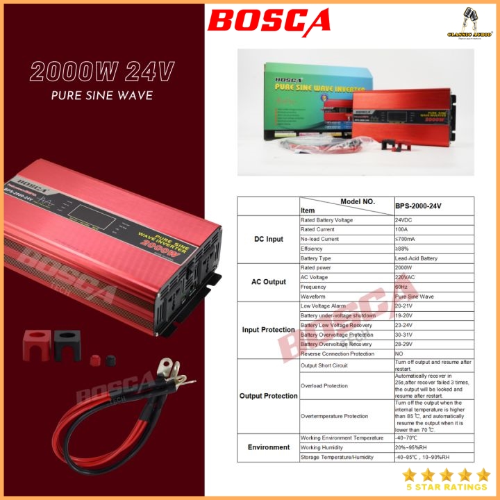 Bosca Tbe Pure Sine Wave Inverter Bps 300w 500w 1000w 1500w 2000w 12v 24v Power Inverter Dc12v 5630