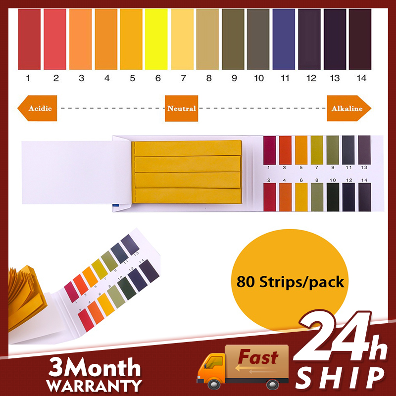 80 Strips PH Test Strips PH Test Paper 114 Litmus AcidBase Indicator