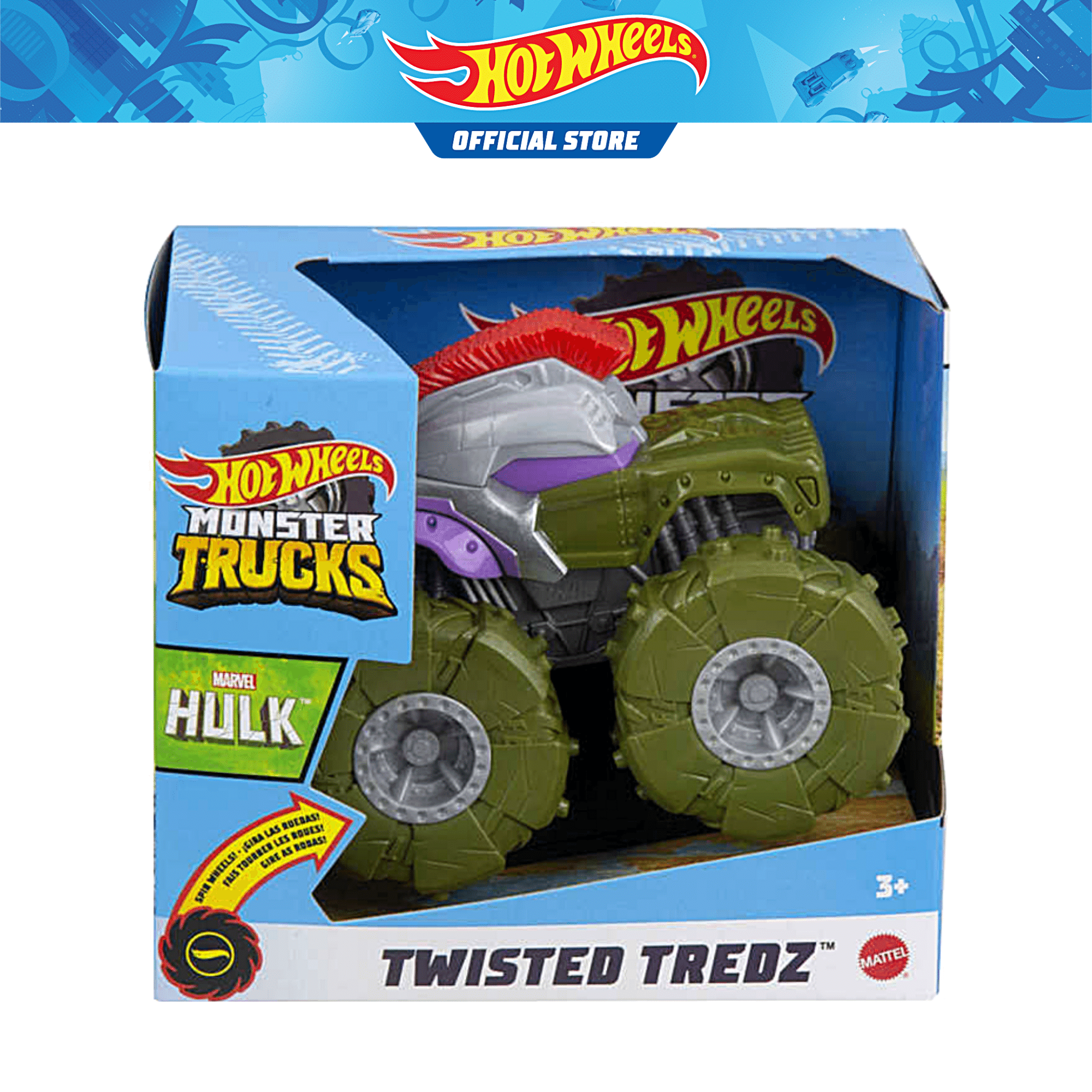 Monster Trucks 1:43 Twisted Tredz for Kids years and up Hot