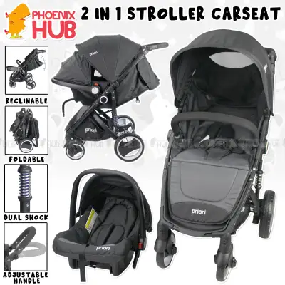 Phoenix Hub 800C 2 in 1 Baby Stroller Car Seat Baby Travel System with Dual Shocks Priori