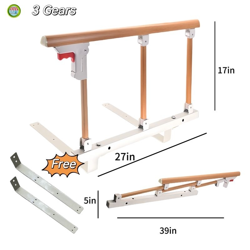 Bed Rail Compact Assist Railing for Elderly Handicap Standing Bar ...