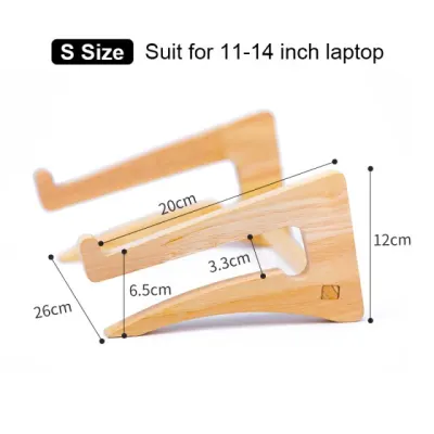 Portable Wood Laptop Stand Foldable Support Vertical Base Notebook Stand For Macbook PC Computer Laptop Holder Cooling Pad Riser