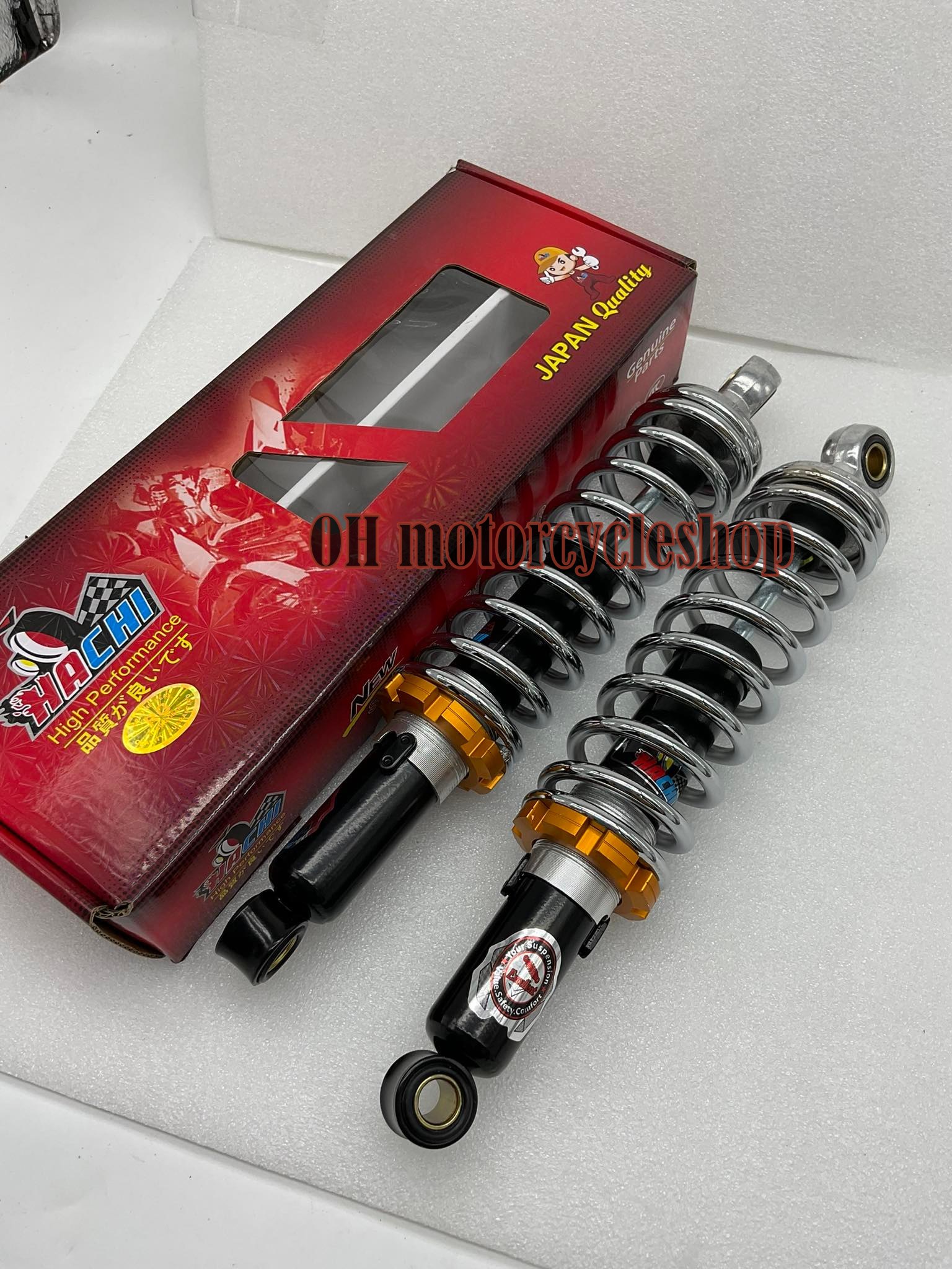 Hachi Rear shock for XRM/WAVE/SMASH/SHOGUN/RAIDERJ 310MM BLACK BODY ...