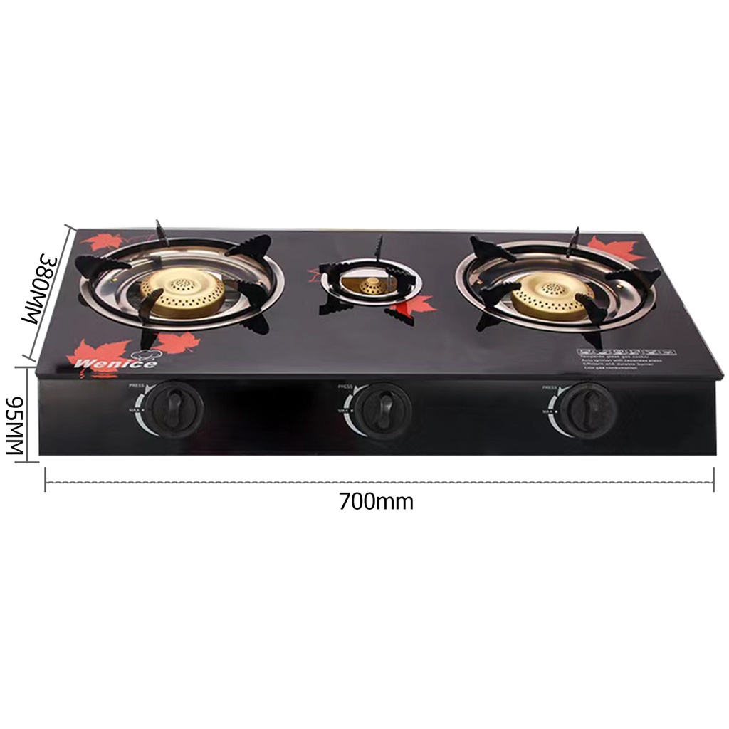 ♗Single gas stove double gas stove three furnace gas stove tabletop
