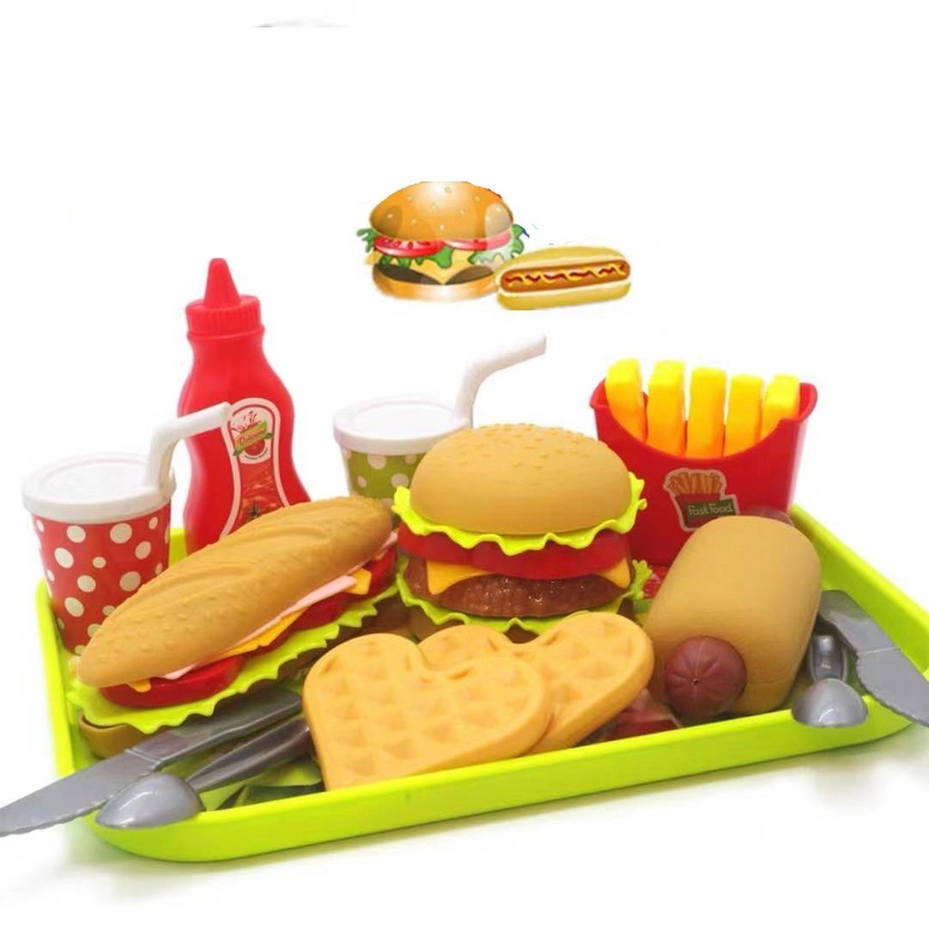 Fast food Burger toy Simulation Hamburg children play every house toys ...