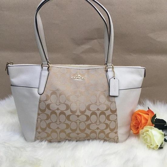F37231 Ava Tote in Signature Bag White Lazada PH