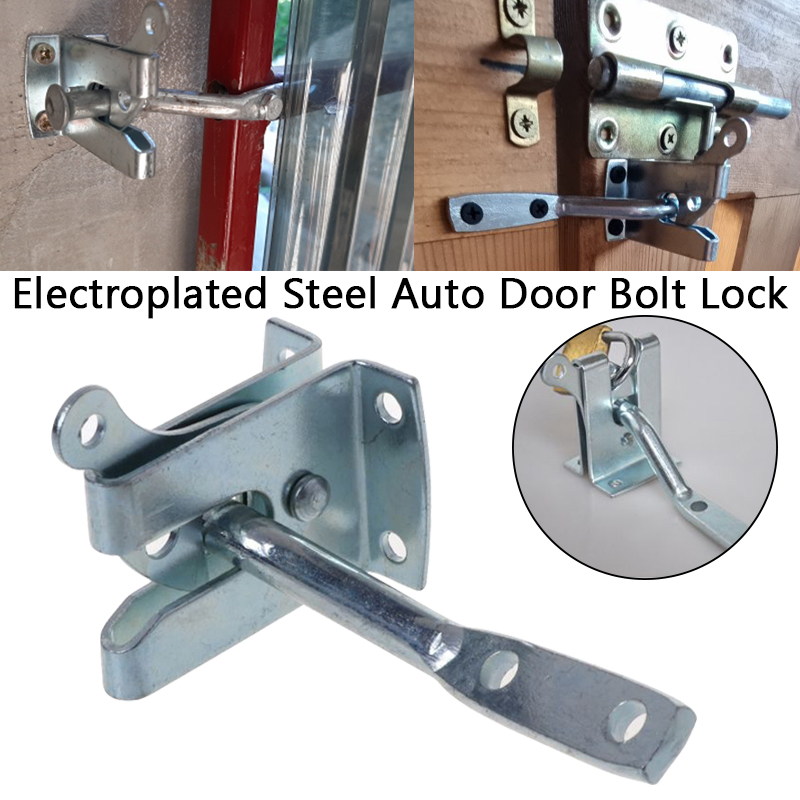Electroplated Steel Auto Door Bolt Lock Hasp Latch for Garden Fence