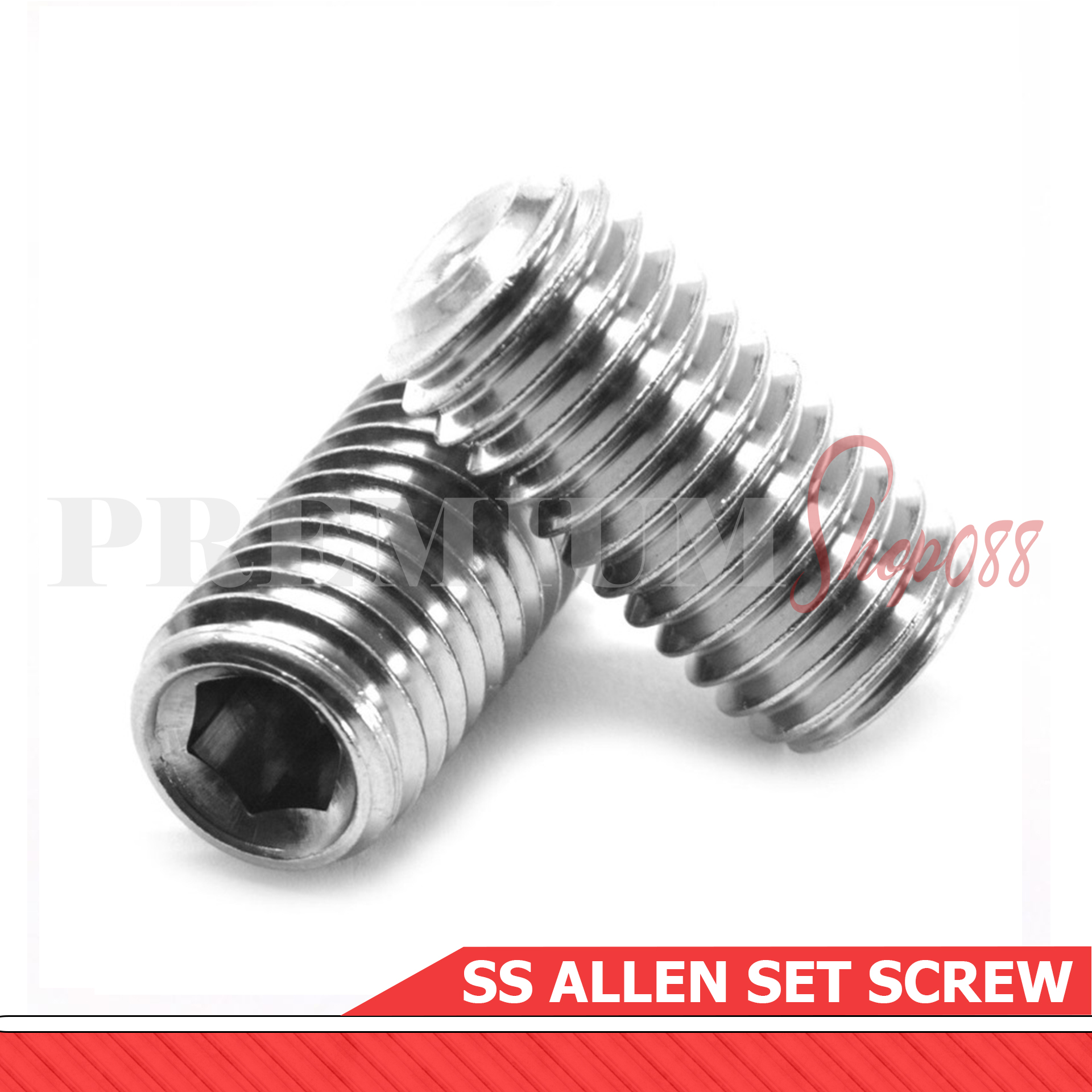 Stainless Allen Socket Set Screw Steel SS Setscrew M3 M4 M5 M6 M8 M10 M12 3MM 4MM 5MM 6MM 8MM