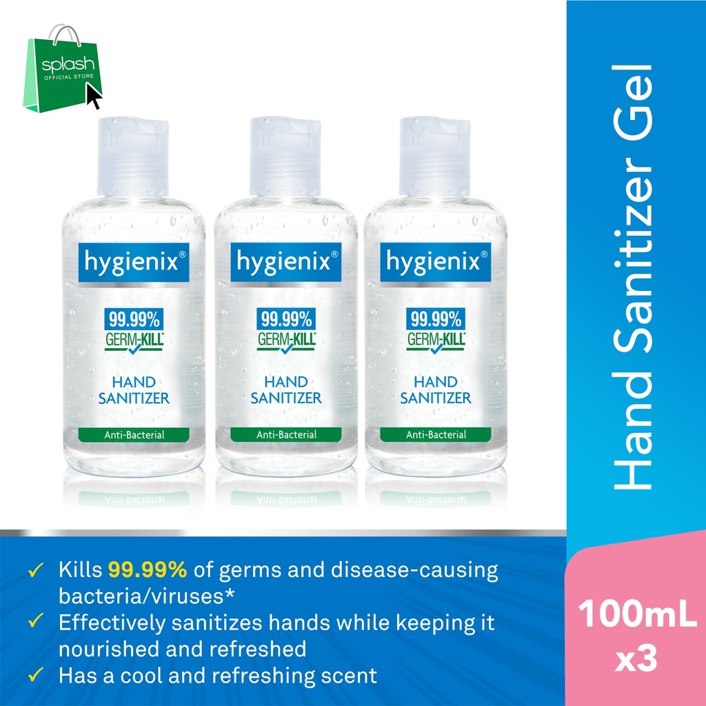 Phuket island Hygienix Germ Kill Hand Sanitizer Gel 100mL Set of 3