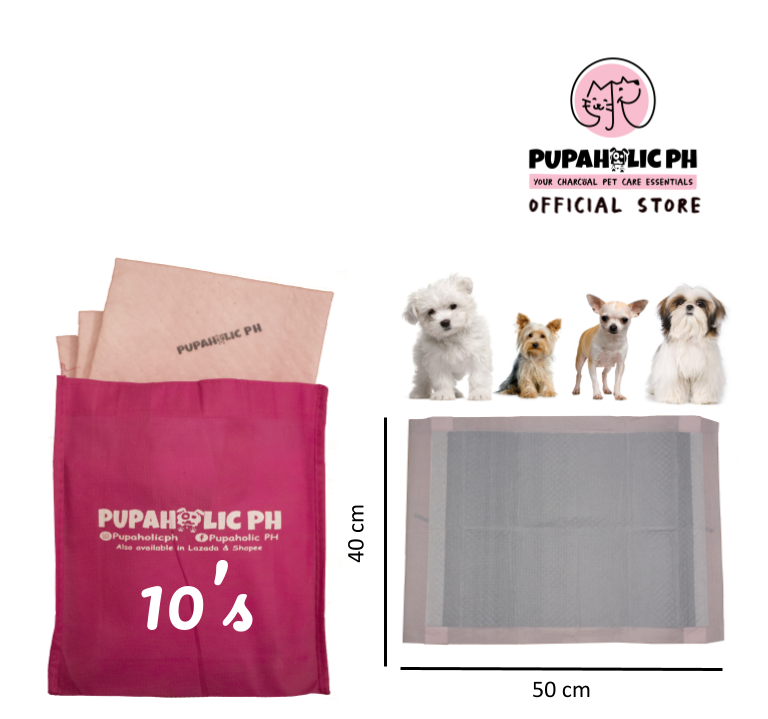 Pupaholic PH Charcoal Pads Dog Training Pee Pads 10pcs -Medium