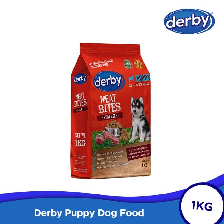 DERBY Prime Chunks Adult and Puppy Dog Food 1kg Original Pack
