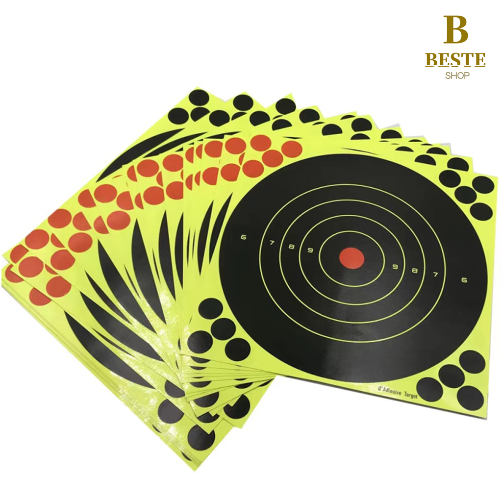 90pcs Adhesive Shooting Targets 3\" Reactive Splatter Paper Target ...