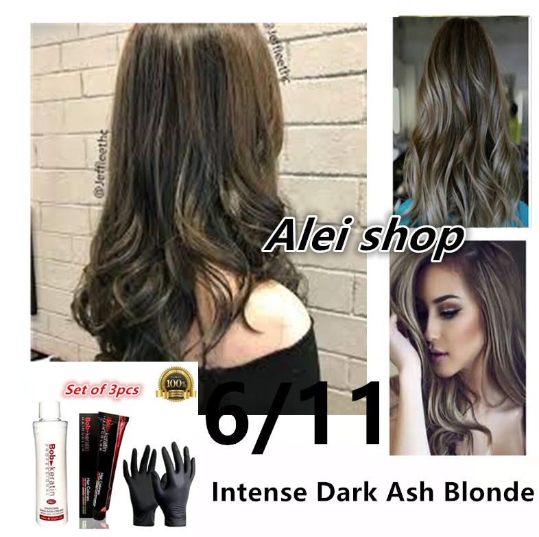 Intense Dark Ash Blonde Hair Color with Oxidant ( 6/11 Bob Keratin  Permanent Hair Color ) | Lazada PH