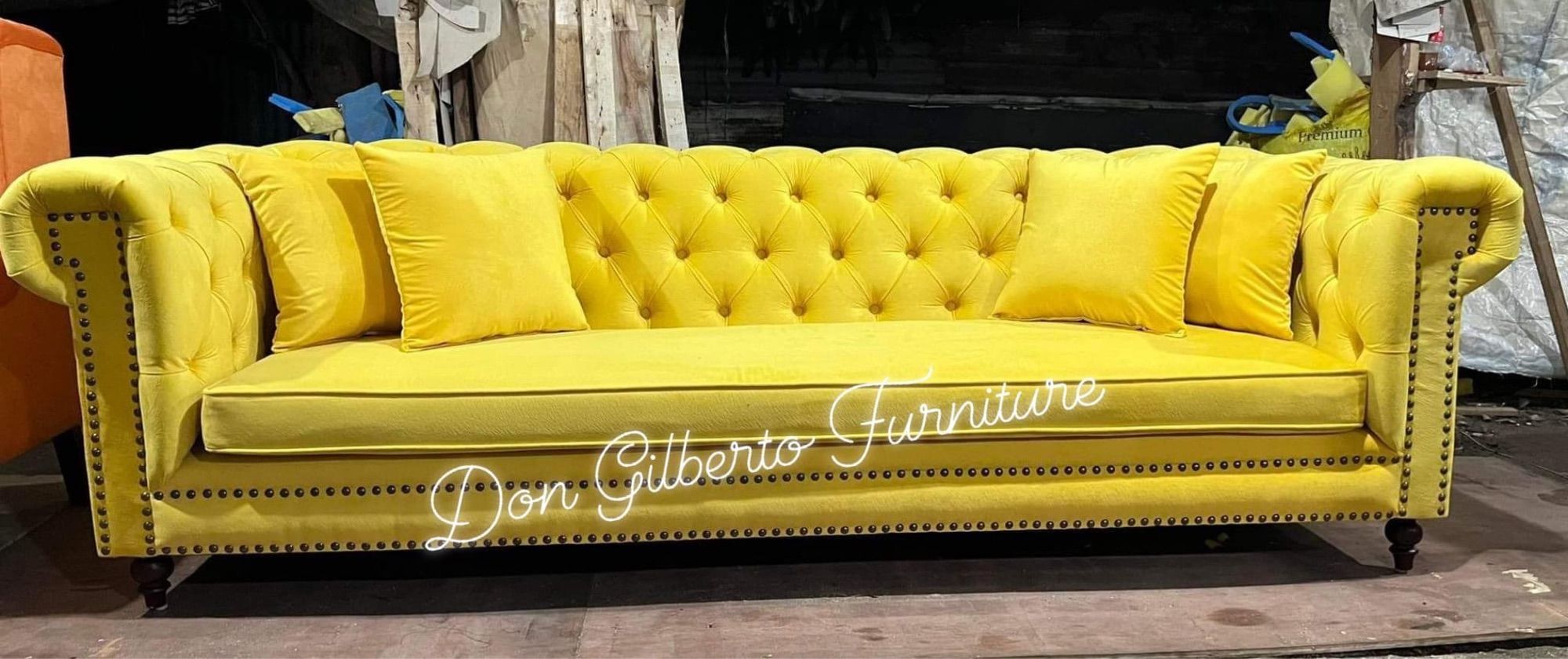 Chesterfield Sofa Yellow Lazada PH