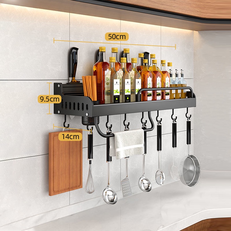 Spice Rack Hanging Kitchen Organizer Condiments Organizer Wall Mounted