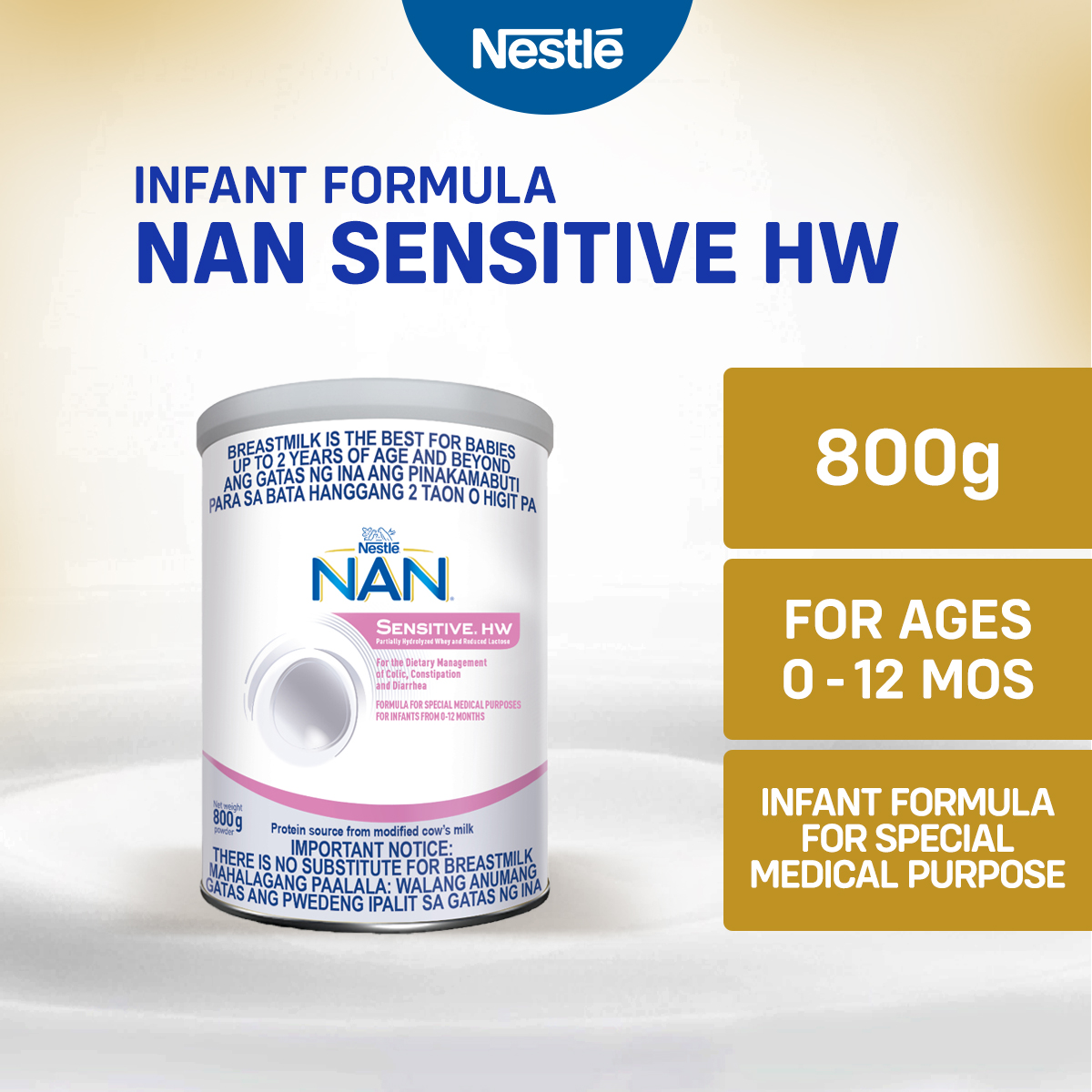NAN Sensitive Infant Formula for 0-12 Months 800g Lazada PH